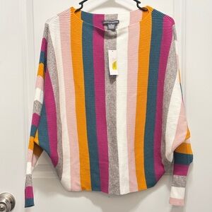 Chelsea & Theodore Multicolor Ribbed Top Sweater